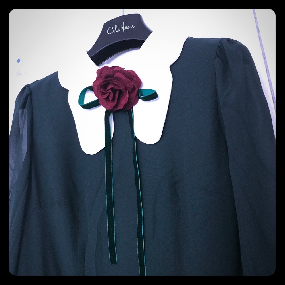3D rose brooch full swing dreamy dress -Small